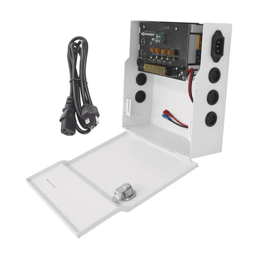 Professional Power Supply 12 Vdc @ 4 A / Up to 4 Cameras / With Backup Battery Capacity / Requires Battery / Input Voltage: 96-264 Vac