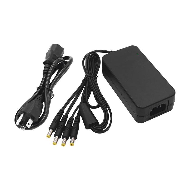 12 VDC 5 Amp Power Supply / With 4 Outputs Male Power Plug