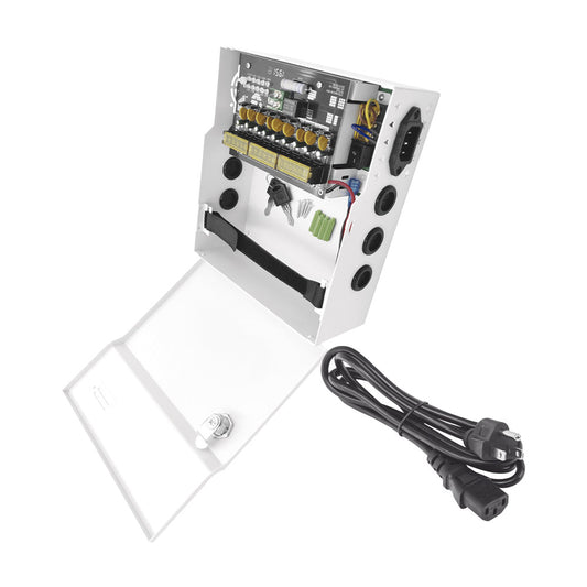 Professional Power Supply 11 -15 Vdc / 10A / 9 Outputs / With Backup Battery Capacity / Requires Battery / Input Voltage: 96-264 VAC