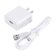 1 Port Micro-USB Charger;  of 5 Vdc, 1 Amp, Input voltage 100-240 VAC
