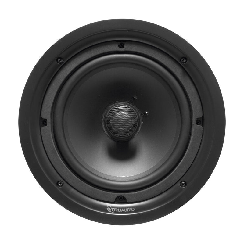 Phantom Series, 2-way in-ceiling speaker, 6.5 IN injected poly woofer, 1IN silk dome swivel tweeter, 5-90 watts, 8 Ohms
