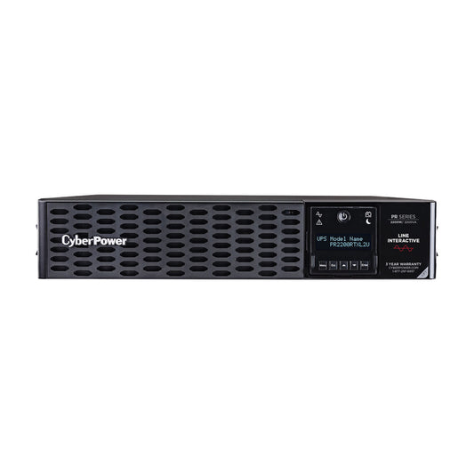 UPS 2200VA / 2200W Multifunction LCD, Pure Sine Wave, Automatic Voltage Regulator (AVR), Convertible Tower/Rack 2U, 8 Connectors NEMA 5-20R, RJ11/RJ45/Coax, USB/Serial, Extended Battery Pack Available (Optional)