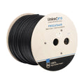 Cable Cat6 FTP para exteriores, color negro, 1000 pies (305 m), para aplicaciones de videovigilancia y redes de datos. Instalaciones aéreas.