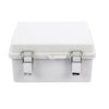 Single door ABS Plastic enclosure (6.69 x 8.66 x 4.33 in).