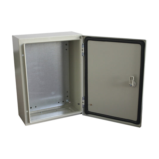 Single Door Wall Mount Enclosure (11.81 x 15.75 x 7.87 in) with Metal Indoor Backplate