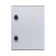 Single Door Polyester Wall Mount Enclosure (11.81 x 15.74 x 7.87 In). And Plastic Backplate for equipment assembly.