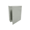 Single door wall mount enclosure (800 x 1200 x 400 mm). And Metal Backplate for mounting equipment.