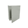 Single door wall mount enclosure (800 x 1200 x 400 mm). And Metal Backplate for mounting equipment.