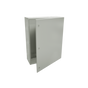 Single door wall mount enclosure (800 x 1200 x 400 mm). And Metal Backplate for mounting equipment.