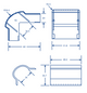 Esquina exterior blanca compatible con PT48 (6110-01002)