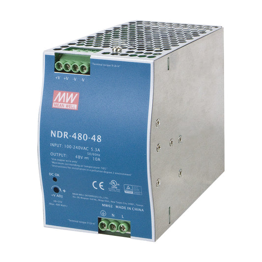 DC Single Output Industrial DIN Rail Power Supply, 480W 48VDC