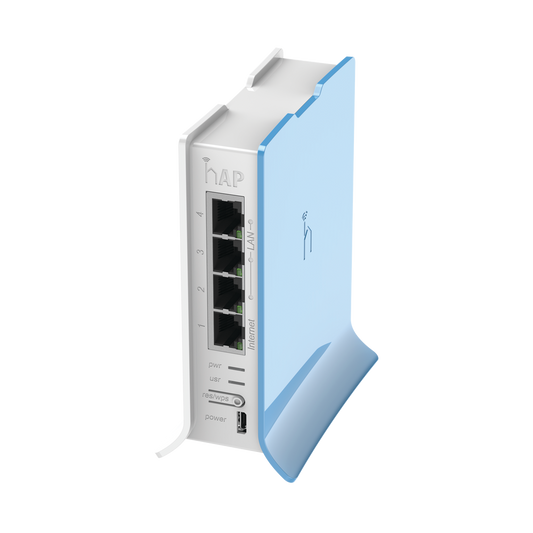 (hAP lite TC) Routerboard, 4 Ports Fast Ethernet, WiFi 2.4GHz 802.11 b/g/n, Tower Case