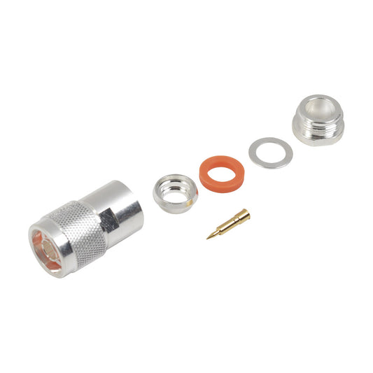 N Male Connector to Clamp on 9913, 7810A, 8214, CNT-400, RG8/U-SYS, RFLASH-1113 Cable.