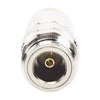 Adaptador recto de conector macho TNC a hembra N, níquel/oro/PTFE.
