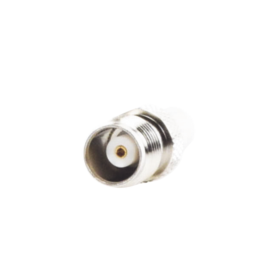 Straight Adapter from TNC Female Connector to SMA Male, Nickel/ Gold/ PTFE.