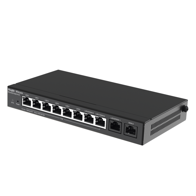 10-Port High-Performance Cloud Managed PoE Router, 1.5 Gbps Throughput, Multi-WAN, Intelligent Load Balancing, High-Performance VPN Ideal for Office Networks