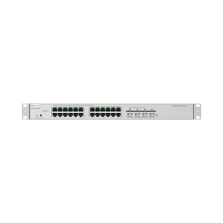 24-Port Gigabit Layer 3 Non-PoE Switch With 4 SFP+ Uplinks, The Enterprise-Class Quality Ensures High Performance and Delivers Exceptional Network Efficiency and Reliability, Advanced Security Policies Ensure Robust Protection For Your Network
