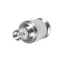 Adaptador recto, de conector macho SMA de polaridad invertida a hembra N, níquel/oro/PTFE.