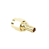 SMA Male Connector for Crimp on RG-58/U Cable, Gold/Gold/PTFE