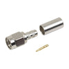 SMA Male Crimp for RG-58/U Cable, Nickel / Gold / PTFE.