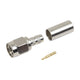 SMA Male Crimp for RG-58/U Cable, Nickel / Gold / PTFE.