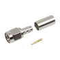 SMA Male Crimp for RG-58/U Cable, Nickel / Gold / PTFE.
