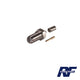 SMA Female Connector for crimping onto RG-58/U cable, Nickel / Gold / PTFE.