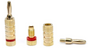 Banana connector for speakers (red), for professional audio installations (1 piece)