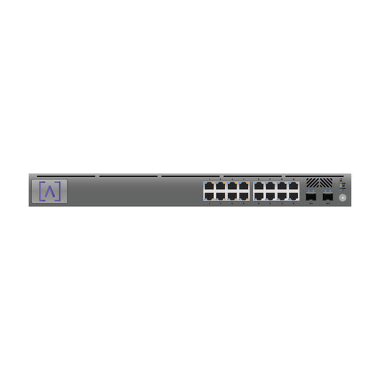 Managed Gigabit PoE+ Switch / 16 ports 10/100/1000 Mbps + 2 SFP Uplink Ports / Up to 120W / Alta Labs Cloud.