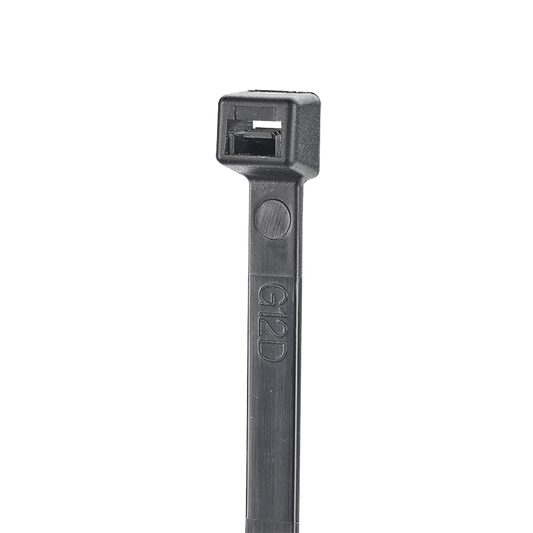 StrongHold™ Cable Tie, 3.94L (100mm), Miniature, Nylon, Weather Resistant, Black, Package 100