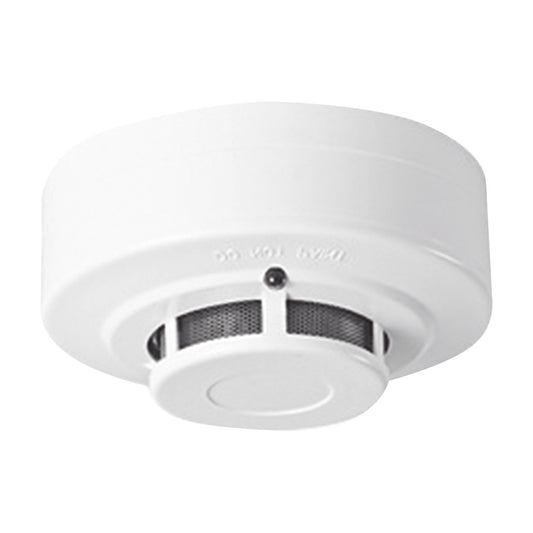 Detector de Humo Fotoeléctrico Convencional / 4 Hilos / 12 VCC / Malla Metálica Antipolvo / Base Incluida / Compatible con Paneles de Incendio