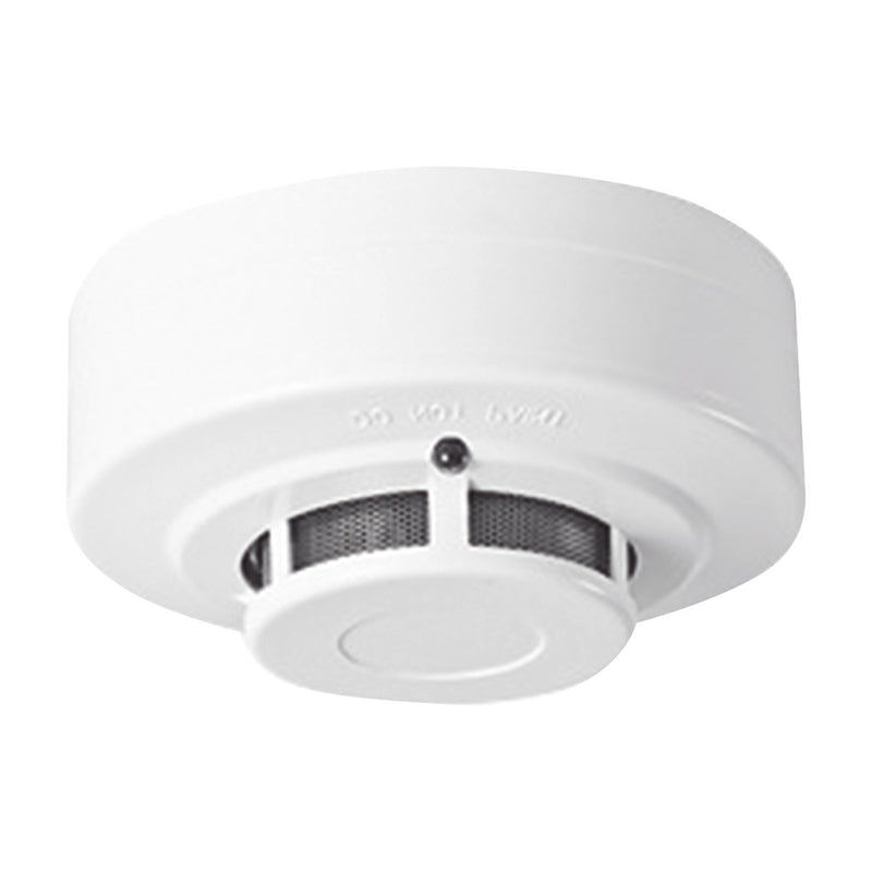 Detector de Humo Fotoeléctrico Convencional / 4 Hilos / 12 VCC / Malla Metálica Antipolvo / Base Incluida / Compatible con Paneles de Incendio