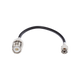 Jumper Adapter with Mini UHF Male Connector to UHF Female (SO-239), Nickel/Gold and Silver/Delrin.