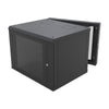 19' 12U Swing-out Wall Mounted Cabinet, Tempered Glass Window
