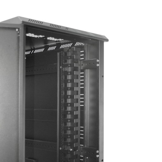 19" 45U Professional Cabinet for Telecommunications, Depth 1200mm, Standard Rack and Security Glass Door
