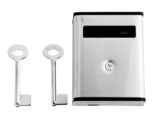 Hold-up Button (Panic Button), Durable Stainless Steel Housing, Use with Either N.C. or N.O. Inputs, the Magnet is in the DOWN (N.O.) Position