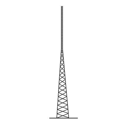 Self-Supporting tower 42 meters. SSV HEAVY DUTY Series.