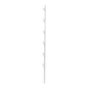 1.4 M Pole for Electrified Fence, Galvanized Pole 18 Gauge of 1' Diameter with 6 Insulators. (No paint).