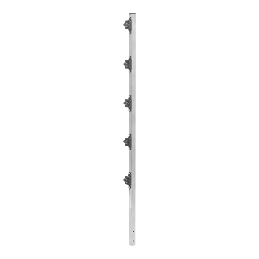 3.9 ft Electric Fence Post, 1" Aluminum Square Post with 5 Insulators