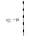 1 m Pole Height for Electric Fences / Includes Multi-position Base, 100% Galvanized Steel with 5 Step Insulators