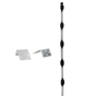 1 m Pole Height for Electric Fences / Includes Multi-position Base, 100% Galvanized Steel with 5 Step Insulators