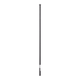 Black 1.2 m Corner Post for Electrified Fence, Galvanized Tube Gauge 18 of 1' Diameter. Ideal for 5 Insulators (Not Included)