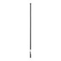 Black 1.2 m Corner Post for Electrified Fence, Galvanized Tube Gauge 18 of 1' Diameter. Ideal for 5 Insulators (Not Included)