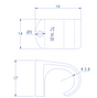 Grapas para conductores redondos, color gris, 14 mm (100 unidades) (3105-00100)