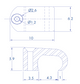 Staples for Flat Conductors, Natural Color, 4mm (100 Pcs)  (3208-00100)