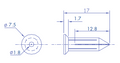 Package with White Conical Plastic Anchor 10 Pieces and 3/4" Plastic Nail 10 Pieces to False Wall (1206-01230)