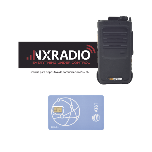 KIT Radio 4G LTE IP67 SUBMERSIBLE with Top Display / Rough Use / Qualcomm Processor, NXRADIOTERMINAL license and SIM 1 year AT&T service