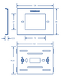Universal Outlet and Mounting Plate Compatible with TEK100 (5595-10001)