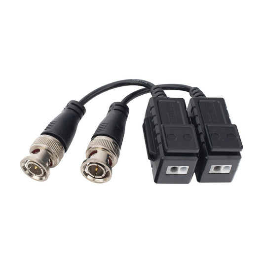 Kit of Transceivers (Baluns) UPPER PUSH Terminal, 4K Resolution, Flexible Shielded COAXIAL / COAXITRON / AUDIO BY COAXITRON / OSD Menu / 100% COPPER Connector / TVS protection, PREMIUM Quality