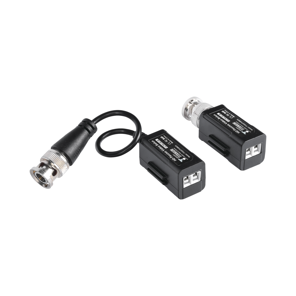 Transceivers Kit (Baluns) with SCREW-TYPE TERMINALS, 4K Resolution, Shielded COAXIAL / COAXITRON / AUDIO BY COAXITRON / OSD Menu / 100% COPPER Connector / PREMIUM Quality